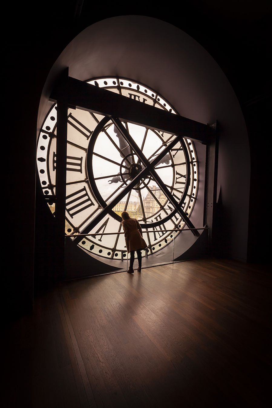giant clock from Musee d'Orsay view from inside